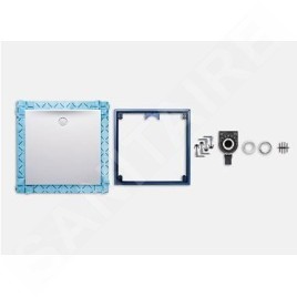 Geberit Setaplano - Receveur de douche plat, 1000x1000 mm, matériau minéral, Antislip, blanc alpin 154.280.11.1