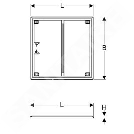 Geberit Setaplano - Cadre de montage pour baignoires de douche, 900x900 mm, pour 4 pieds 154.470.00.1