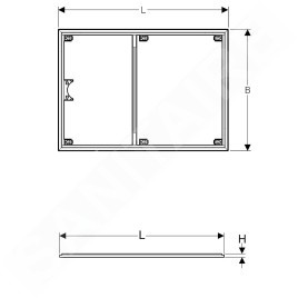 Geberit Setaplano - Cadre de montage pour baignoires de douche, 800x1.400 mm, pour 6 pieds 154.466.00.1
