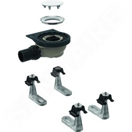Geberit Setaplano - Garniture de vidange de douche avec 4 pieds pour baignoire de douche Setaplano, hauteur du bouchon : 50 mm