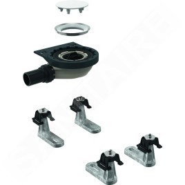 Geberit Setaplano - Garniture de vidange de douche avec 4 pieds pour baignoire de douche Setaplano, hauteur du bouchon : 30 mm