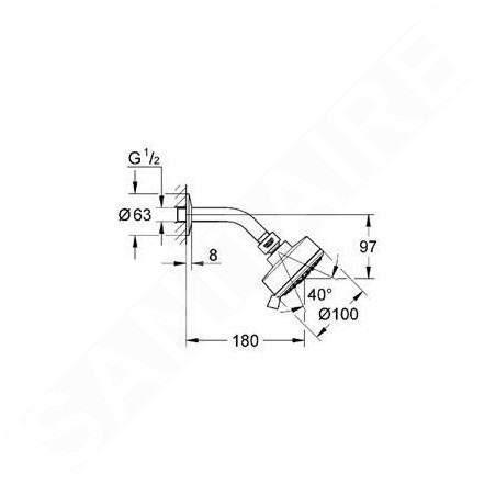 Grohe Tempesta Cosmopolitan - Douche de tête, 3 jets, chrome 26090001