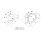 Kolo Standard Plus - Receveur de douche en acrylique, en quart de cercle 800x800 mm, blanc XBN1480000