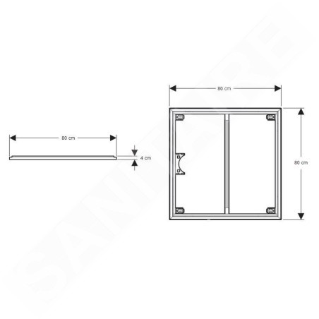 Geberit Setaplano - Cadre d'installation pour baignoires de douche de jusqu'à 1.000 mm, pour 4 pieds 154.460.00.1