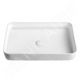 Sapho Lavabos - Vasque à poser, 655x405 mm, sans trop-plein, blanc WH051