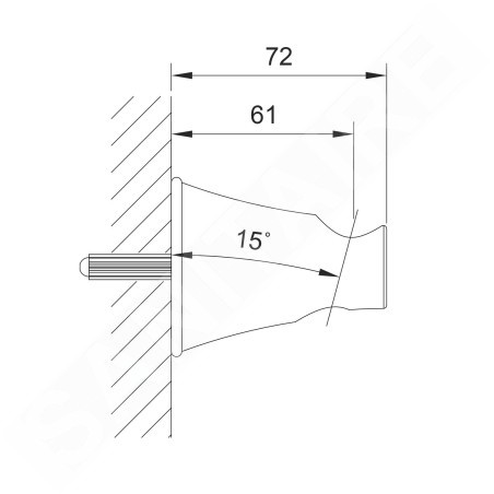 Sapho Dreamart - Support de douche, chrome DA452
