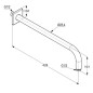 Kludi A-Qa - Bras de douche, 400 mm, blanc 6653491-00
