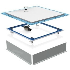Geberit Setaplano - Receveur de douche plat, 900x1800 mm, matériau minéral, Antislip, blanc alpin 154.279.11.1
