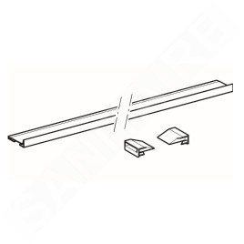 Geberit Accessoires - Profilé collecteur pour évacuation de douche dans le mur, 1150 mm, inox brossé 154.340.FW.1