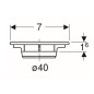 Geberit Accessoires - Cache de la bonde d’évacuation d52 de la garniture de vidage de douche, chromé mat 150.241.46.1