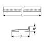 Geberit Accessoires - Profilé collecteur pour évacuation de douche dans le mur, 1500 mm, inox brossé 154.341.FW.1