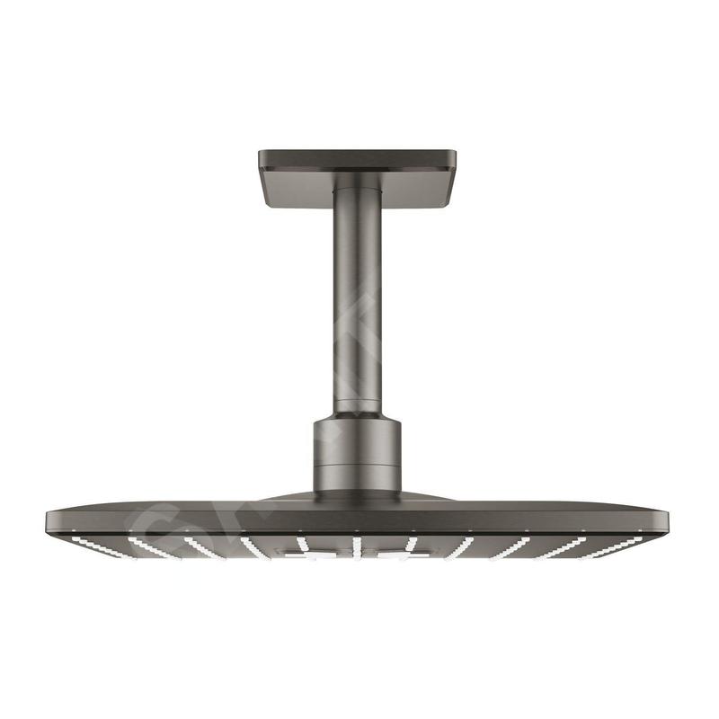 Grohe Rainshower SmartActive Cube - Douche de tête 310, bras de douche 142 mm, 2 jets, Hard Graphite brossé 26481AL0 Grohe Rainshower SmartActive Cube - Douche de tête 310, bras de douche 142 mm, 2 jets, Hard Graphite brossé 26481AL0