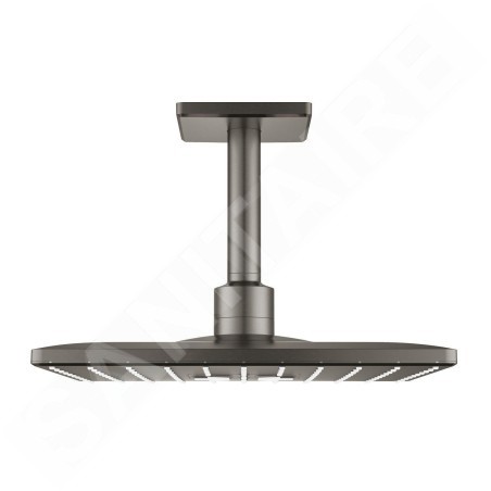 Grohe Rainshower SmartActive Cube - Douche de tête 310, bras de douche 142 mm, 2 jets, Hard Graphite brossé 26481AL0