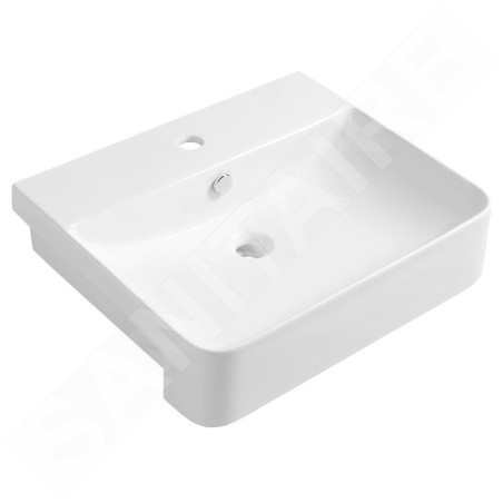 Sapho Isvea Sott Aqua - Lavabo 590x490 mm, avec un trou pour robinet, blanc 10SQ51058