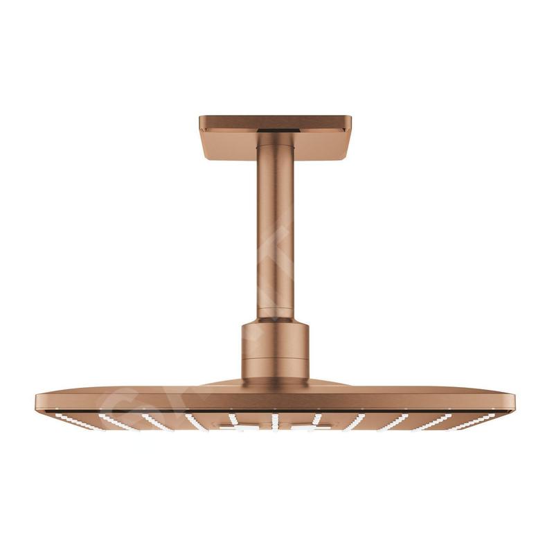 Grohe Rainshower SmartActive Cube - Douche de tête 310, bras de douche 142 mm, 2 jets, Warm Sunset brossé 26481DL0 Grohe Rainshower SmartActive Cube - Douche de tête 310, bras de douche 142 mm, 2 jets, Warm Sunset brossé 26481DL0
