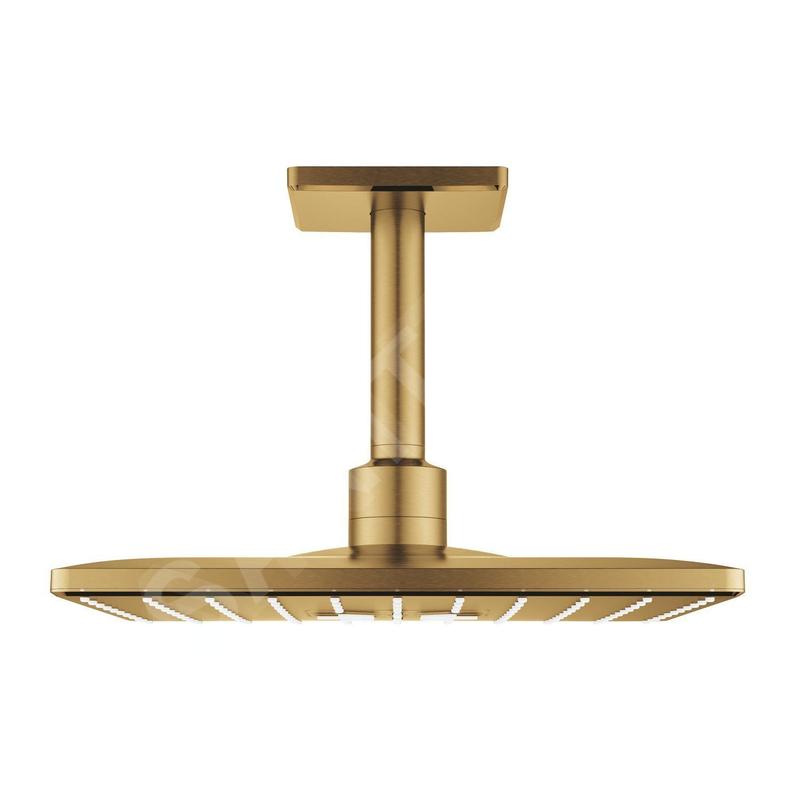 Grohe Rainshower SmartActive Cube - Douche de tête 310, bras de douche 142 mm, 2 jets, Cool Sunrise brossé 26481GN0