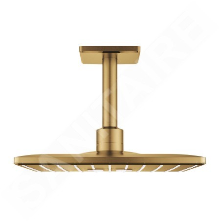 Grohe Rainshower SmartActive Cube - Douche de tête 310, bras de douche 142 mm, 2 jets, Cool Sunrise brossé 26481GN0