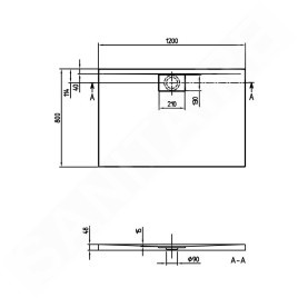 Villeroy & Boch Architectura MetalRim - Receveur, 800x1200 mm, anthracite UDA1280ARA248V-1S