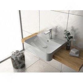 Sapho Isvea Sott Aqua - Lavabo 590x490 mm, avec un trou pour robinet, blanc 10SQ51058