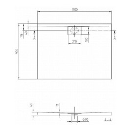 Villeroy & Boch Architectura MetalRim - Receveur de douche, 900x1200 mm, Stone White UDA1290ARA248V-RW