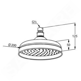 Kludi Adlon - Douche de tête 200 mm, doré 2751045