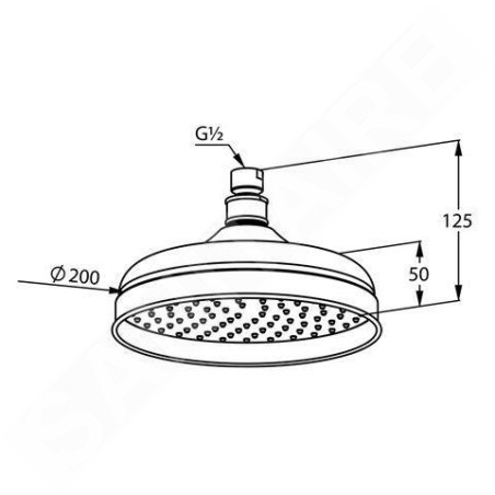 Kludi Adlon - Douche de tête 200 mm, doré 2751045