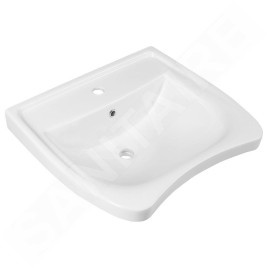 Sapho Disabled - Lavabo 600x550 mm, pour personne à mobilité réduite, avec 1 trou, blanc 5160