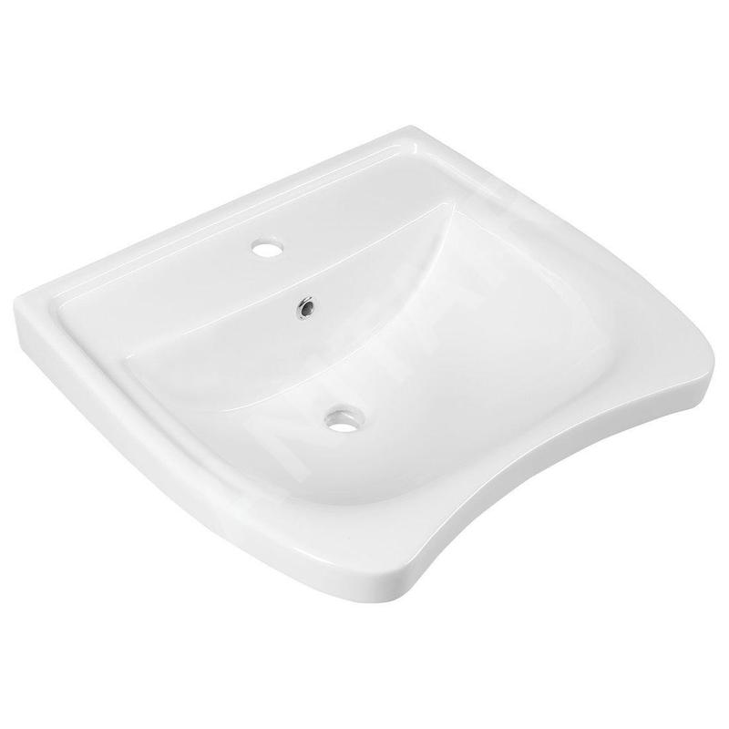Sapho Disabled - Lavabo 600x550 mm, pour personne à mobilité réduite, avec 1 trou, blanc 5160 Sapho Disabled - Lavabo 600x550 mm, pour personne à mobilité réduite, avec 1 trou, blanc 5160
