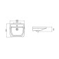 Sapho Disabled - Lavabo 600x550 mm, pour personne à mobilité réduite, avec 1 trou, blanc 5160 Sapho Disabled - Lavabo 600x550 mm, pour personne à mobilité réduite, avec 1 trou, blanc 5160