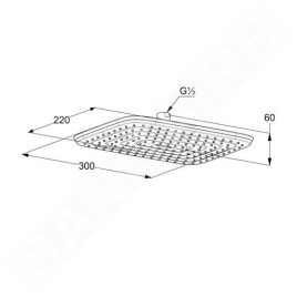 Kludi Freshline - Douche de tête, 300x220 mm, chrome 6445005-00