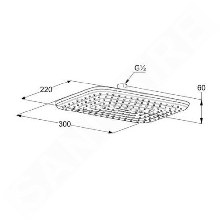 Kludi Freshline - Douche de tête, 300x220 mm, chrome 6445005-00