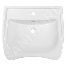 Sapho Disabled - Lavabo 600x550 mm, pour personne à mobilité réduite, avec 1 trou, blanc 5160