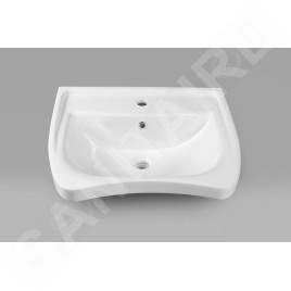 Sapho Disabled - Lavabo 600x550 mm, pour personne à mobilité réduite, avec 1 trou, blanc 5160
