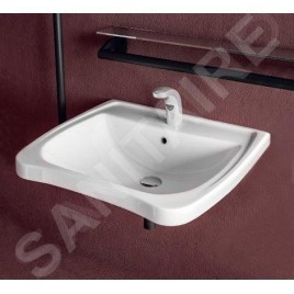 Sapho Disabled - Lavabo 600x550 mm, pour personne à mobilité réduite, avec 1 trou, blanc 5160
