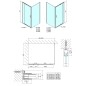 Polysan Easy Line - Porte de douche pivotante 880-1020 mm, verre Brick EL1738 Polysan Easy Line - Porte de douche pivotante 880-1020 mm, verre Brick EL1738