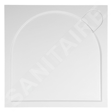 Gelco Receveurs - Receveur de douche Larca, 800x800 mm, marbre coulé, blanc PL008
