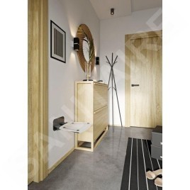 Ravak Ovo B II - Siège de douche Clear / Black, 360x360 mm, noir / clair B8F0000059
