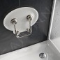 Ravak Ovo P II - Siège de douche Opal, 410x350 mm, inox/blanc translucide B8F0000049