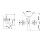Sapho Antea - Mitigeur de baignoire avec accessoires, chrome/or 3012