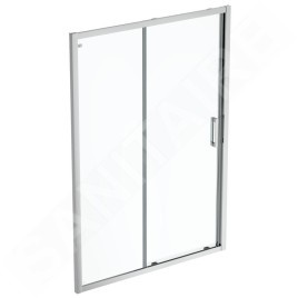 Ideal Standard Connect 2 - Porte de douche coulissante, 2 pièces, 1.100 mm, silver bright/verre clair K9275EO