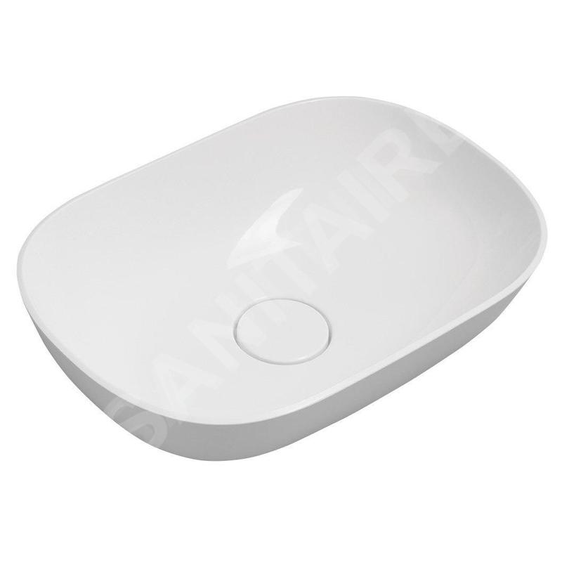 Sapho Lavabos - Lavabo Eridan 500x350 mm, marbre coulé, blanc ER500 Sapho Lavabos - Lavabo Eridan 500x350 mm, marbre coulé, blanc ER500