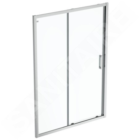 Ideal Standard Connect 2 - Porte de douche coulissante, 2 pièces, 1.200 mm, silver bright/verre clair K9277EO