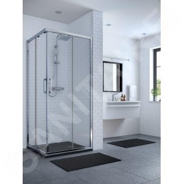 Ideal Standard Connect 2 - Porte de douche coulissante, 2 pièces, 750 mm, silver bright/verre clair K9258EO