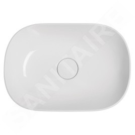 Sapho Lavabos - Lavabo Eridan 500x350 mm, marbre coulé, blanc ER500