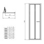 Ideal Standard Connect 2 - Porte de douche pliante 850 mm, silver bright/verre clair K9286EO