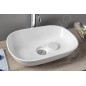 Sapho Lavabos - Lavabo Eridan 500x350 mm, marbre coulé, blanc ER500 Sapho Lavabos - Lavabo Eridan 500x350 mm, marbre coulé, blanc ER500