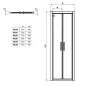 Ideal Standard Connect 2 - Porte de douche 800 mm, silver bright/verre clair K9292EO