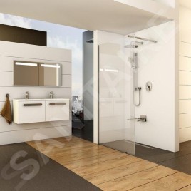 Ravak Walk-In - Paroi de douche Walk-in Wall 130, 1300x2000 mm, aluminium brillant/verre transparent GW9WJ0C00Z1