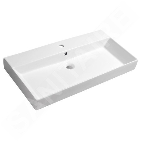 Sapho Kare - Meuble-lavabo Kare 850x460 mm, avec un trou pour robinet, blanc 17085