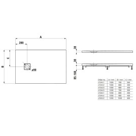 Laufen Solutions - Receveur de douche 1000x700 mm, blanc H2134410000001